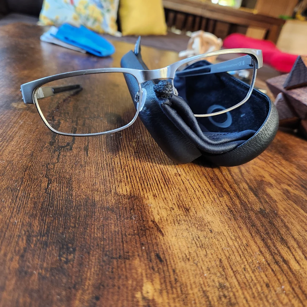 Oakley Matte Gunmetal/Black Metal Prescription Eyeglass Frames